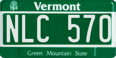 VT license plate NLC570