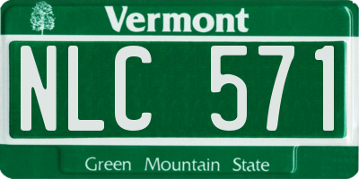 VT license plate NLC571