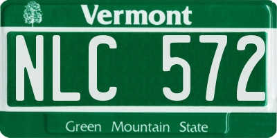 VT license plate NLC572