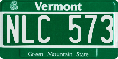 VT license plate NLC573