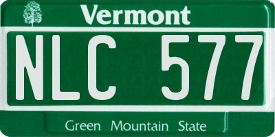 VT license plate NLC577