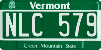 VT license plate NLC579