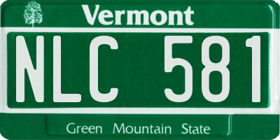 VT license plate NLC581