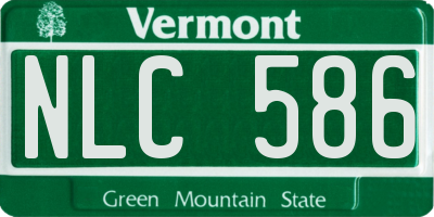 VT license plate NLC586