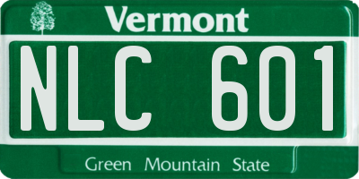 VT license plate NLC601
