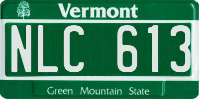 VT license plate NLC613