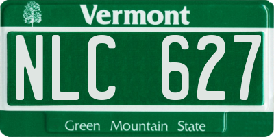 VT license plate NLC627