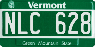 VT license plate NLC628