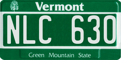 VT license plate NLC630