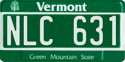 VT license plate NLC631