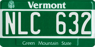 VT license plate NLC632