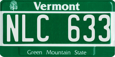VT license plate NLC633