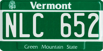 VT license plate NLC652