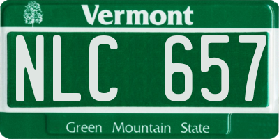 VT license plate NLC657