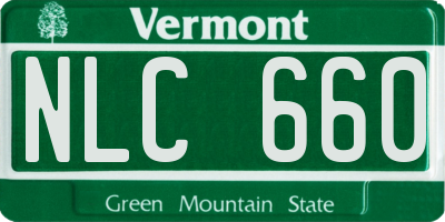 VT license plate NLC660