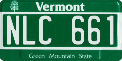 VT license plate NLC661