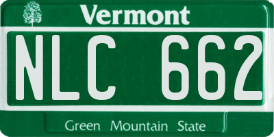 VT license plate NLC662