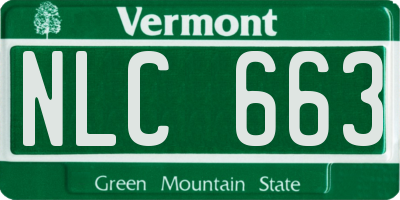 VT license plate NLC663