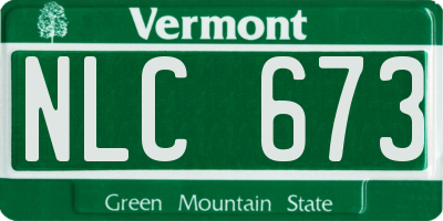 VT license plate NLC673