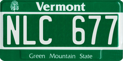 VT license plate NLC677