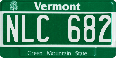 VT license plate NLC682