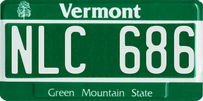 VT license plate NLC686