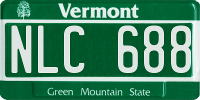 VT license plate NLC688