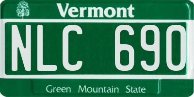 VT license plate NLC690