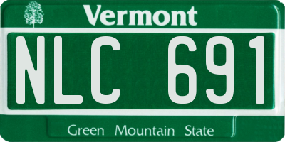 VT license plate NLC691