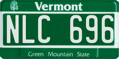 VT license plate NLC696