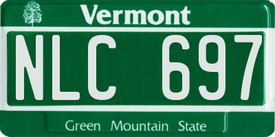 VT license plate NLC697