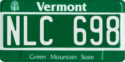 VT license plate NLC698