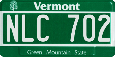 VT license plate NLC702