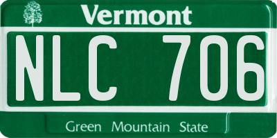 VT license plate NLC706