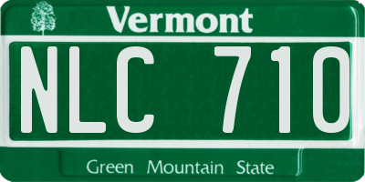 VT license plate NLC710