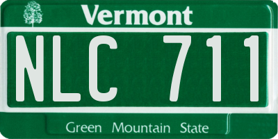 VT license plate NLC711