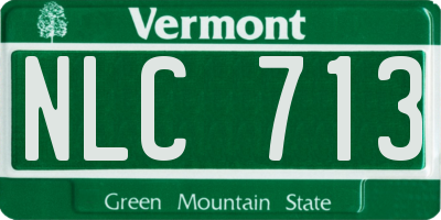VT license plate NLC713