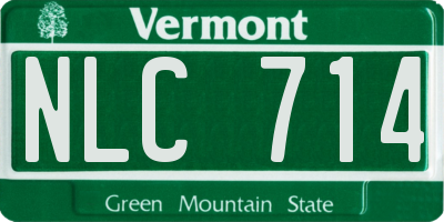 VT license plate NLC714