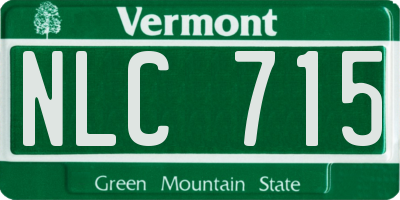 VT license plate NLC715