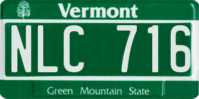 VT license plate NLC716