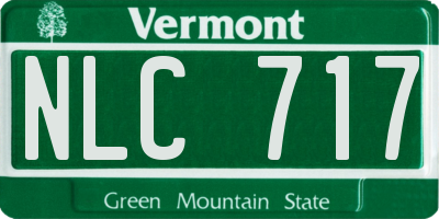 VT license plate NLC717