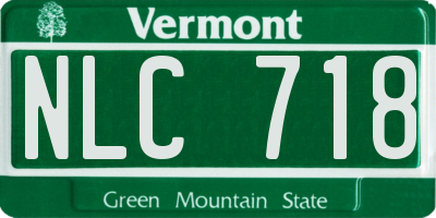 VT license plate NLC718