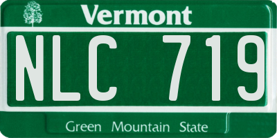 VT license plate NLC719