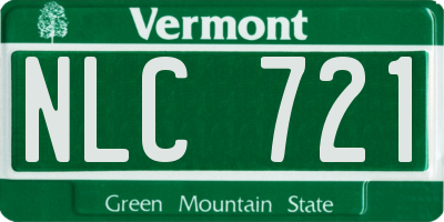 VT license plate NLC721