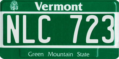 VT license plate NLC723