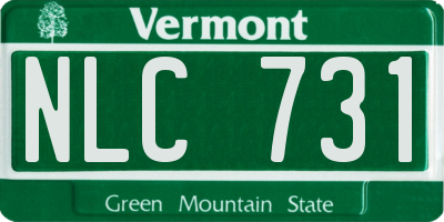 VT license plate NLC731