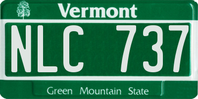 VT license plate NLC737
