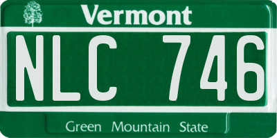 VT license plate NLC746