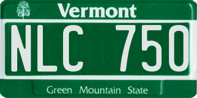 VT license plate NLC750