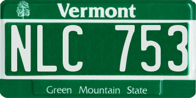 VT license plate NLC753